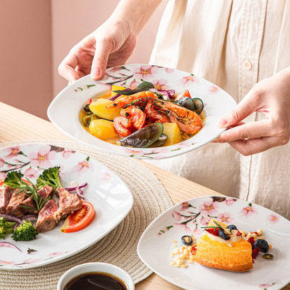 Elena Pink Floral Porcelain Dinnerware set