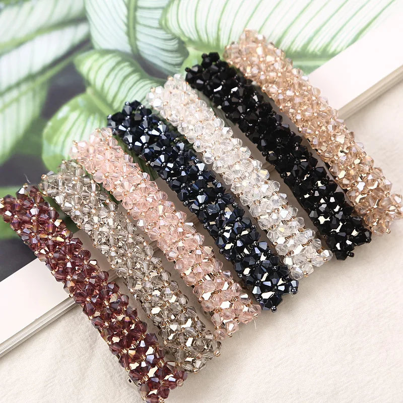 Ladies  Crystal Spring Hair Clips