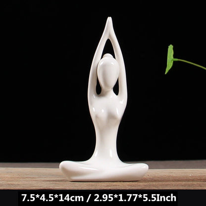 Ceramic Yoga Figurines  Home Decoration