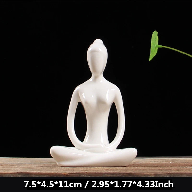 Ceramic Yoga Figurines  Home Decoration