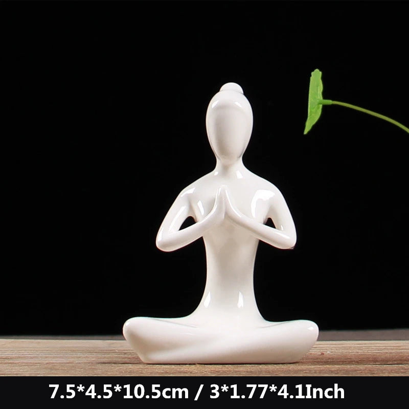 Ceramic Yoga Figurines  Home Decoration