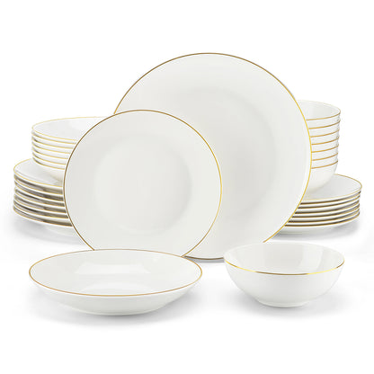 Mariana White Porcelain Dinnerware Set