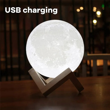 3D Printed Moon  Touch Rechargeable  Led  Lamp