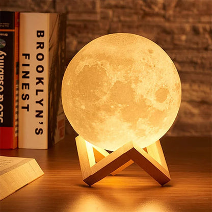 3D Printed Moon  Touch Rechargeable  Led  Lamp