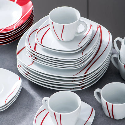 Amelia White Porcelain Dinner Set