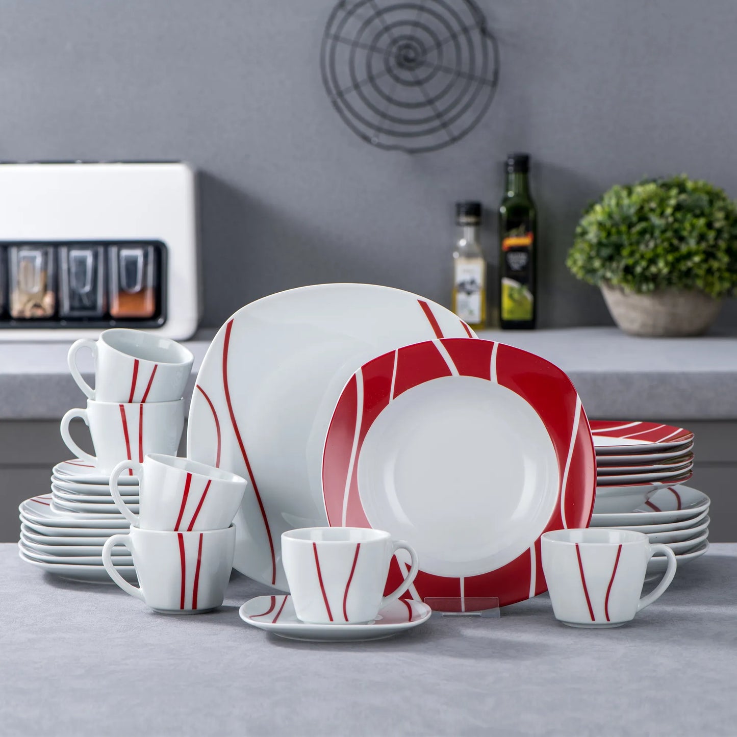 Amelia White Porcelain Dinner Set