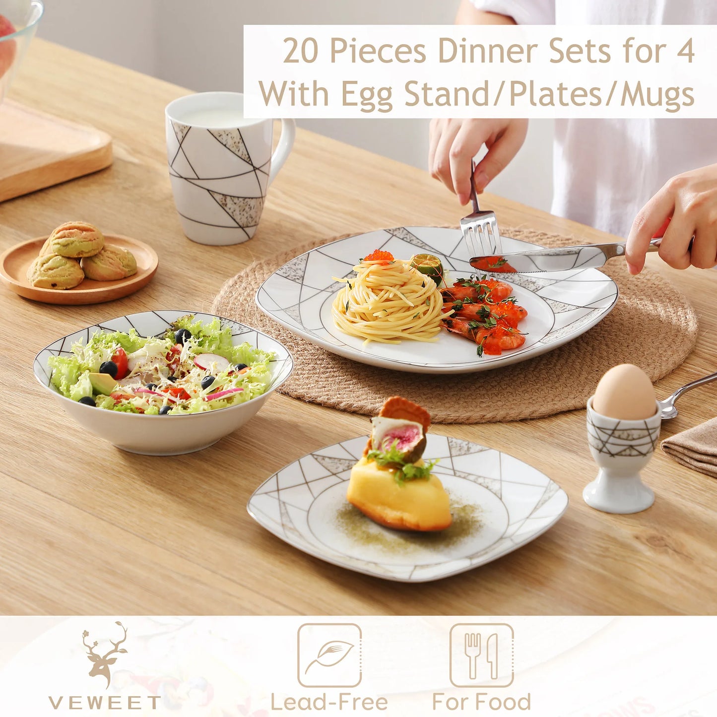 Serena Porcelain Dinnerware Set