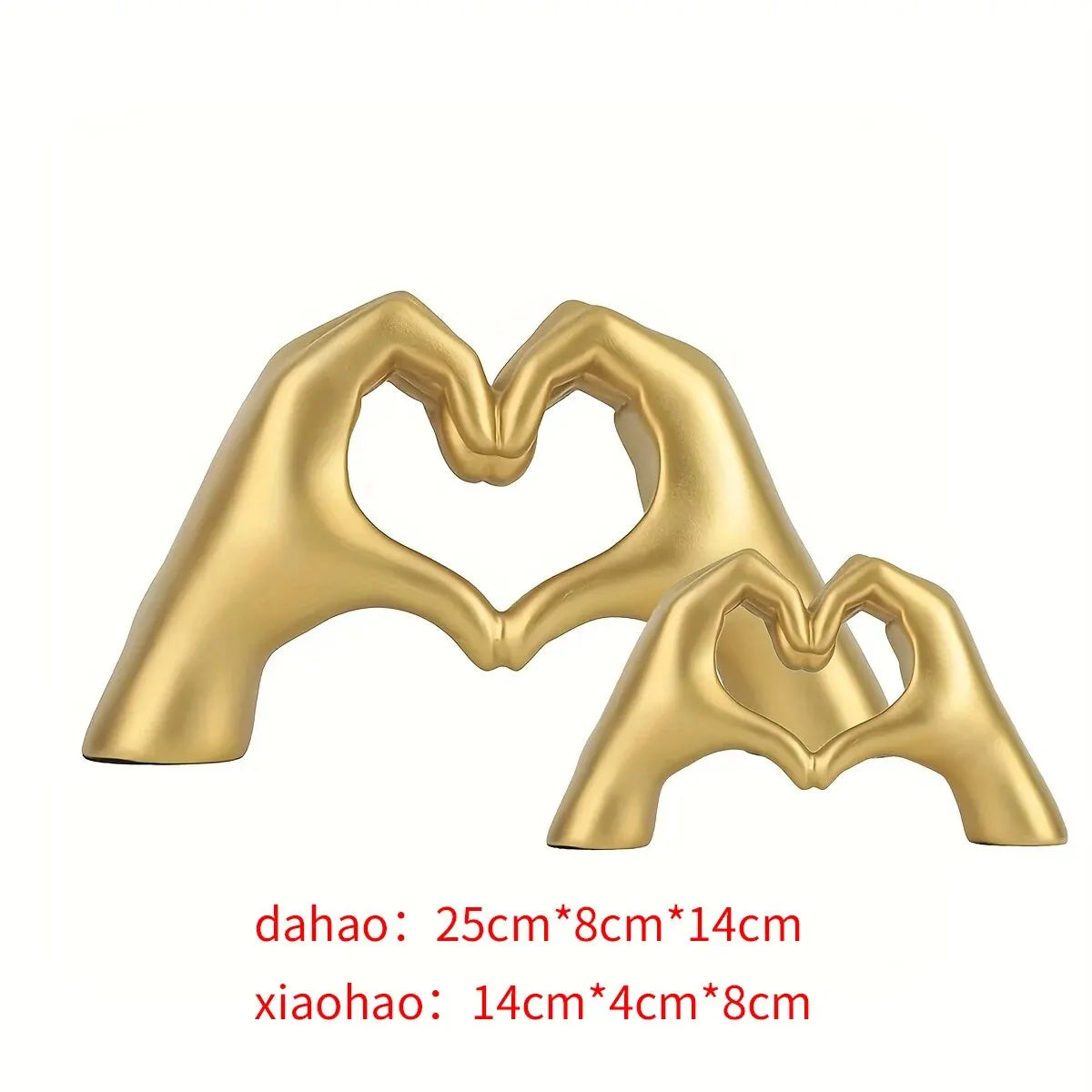 Heart Statue Gesture Decoration