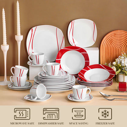 Amelia White Porcelain Dinner Set