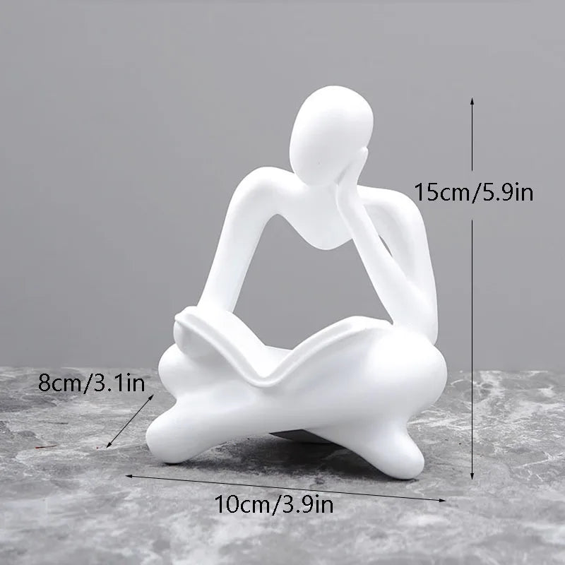 Nordic Abstract Reading Book Resin Statue