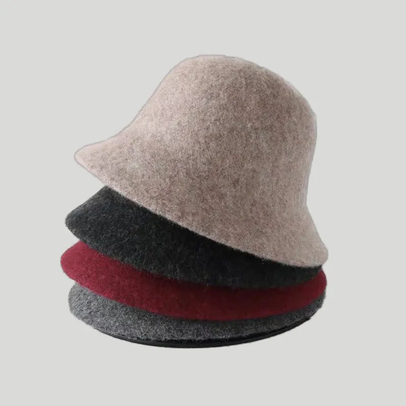 Ladies  Winter Wool Bucket Hat