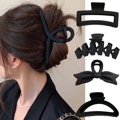 Ladies Large Black Hair Clips