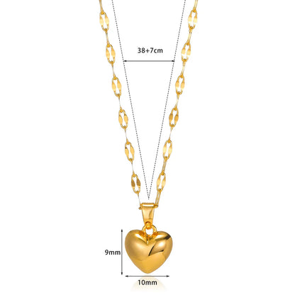 Stainless Steel Love Heart Necklaces