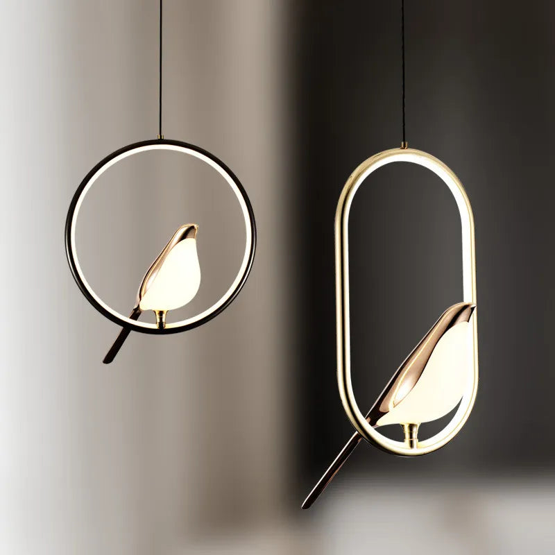 Nordic Led Golden Bird Wall Lamp