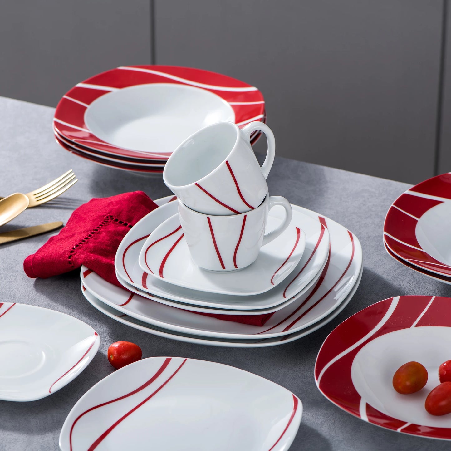 Amelia White Porcelain Dinner Set