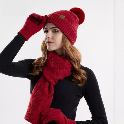 Ladies Winter Set Hat Gloves Scarf