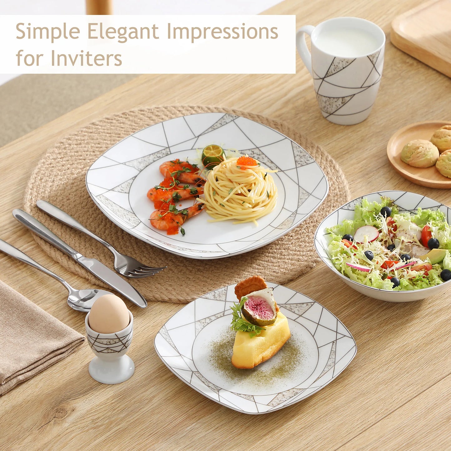 Serena Porcelain Dinnerware Set